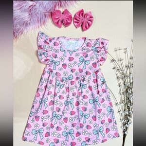 Boutique Strawberry + Bows Dress